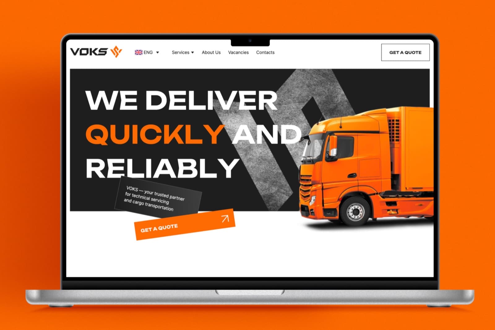 VOKS Logistics website preview